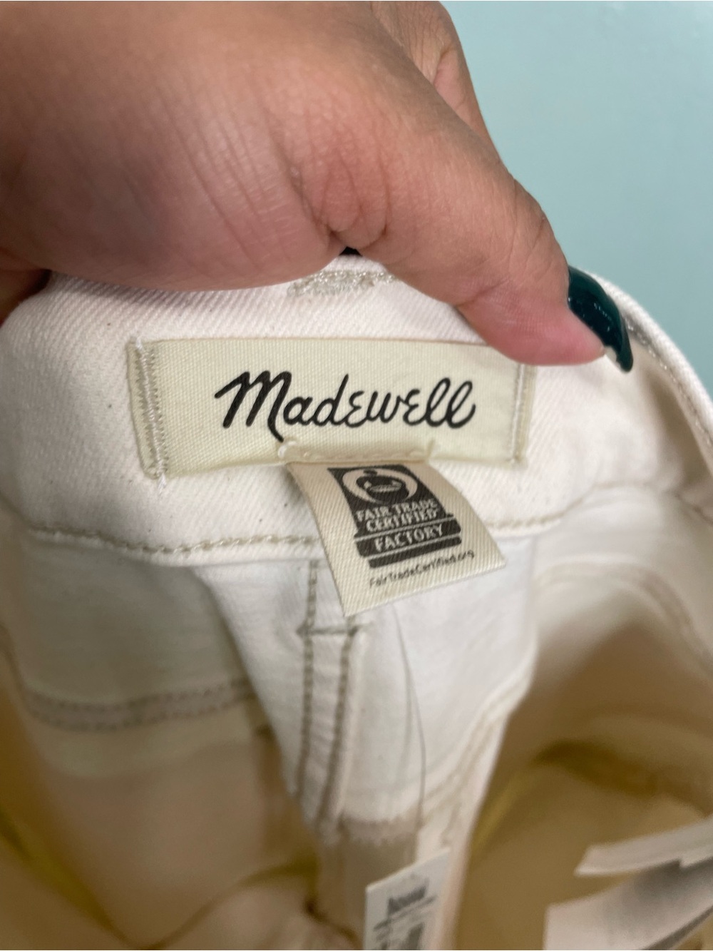 Madewell The Perfect Vintage Wide Leg Jean Vintage Canvas Ivory Women Size 27 - Picture 9 of 11